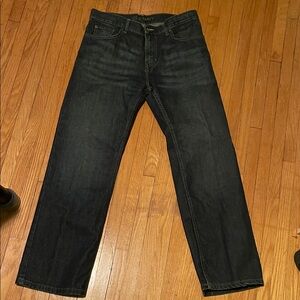 Old Navy Men's Dark Wash Straight-Leg Jeans (34 Waist 32 Leg)